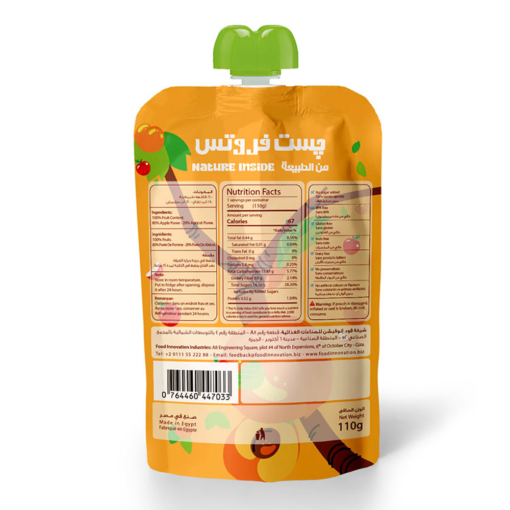 Just Fruits - Baby Puree - Apple And Apricot - 110 g