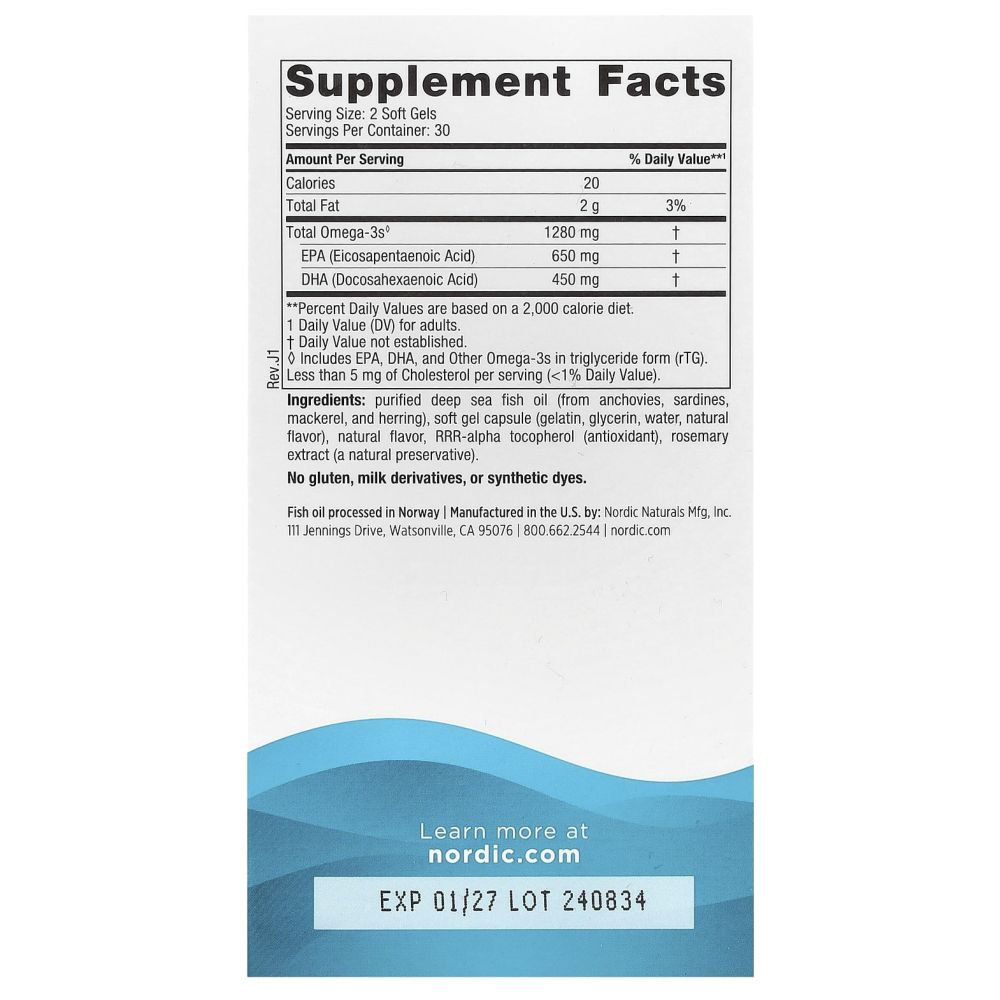 Nordic Naturals - Ultimate Omega Softgels - Lemon - 60 Pcs