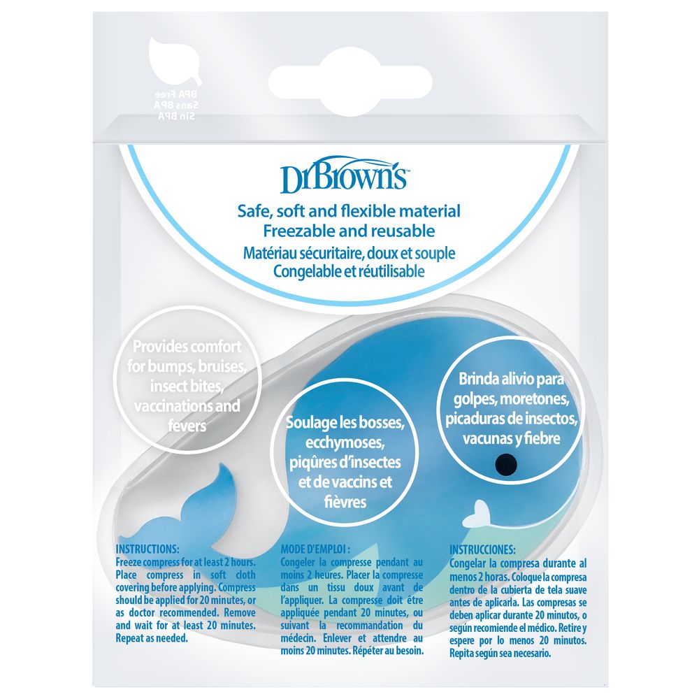 دكتور براونز - كمادات ثلج للأطفال - دب قطبي/حوت - طقم من قطعتين