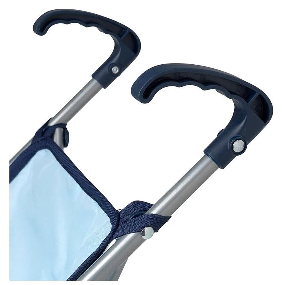 Dollsworld - Foldable Baby Doll Stroller Pram - Sky Blue