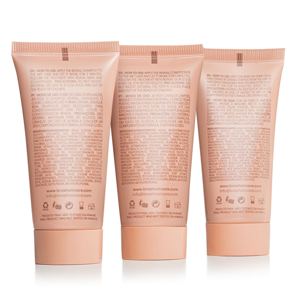 براي - شامبو وبلسم ريفايفل - 60 مل مع مجموعة قناع الشعر للسفر - 60 جم