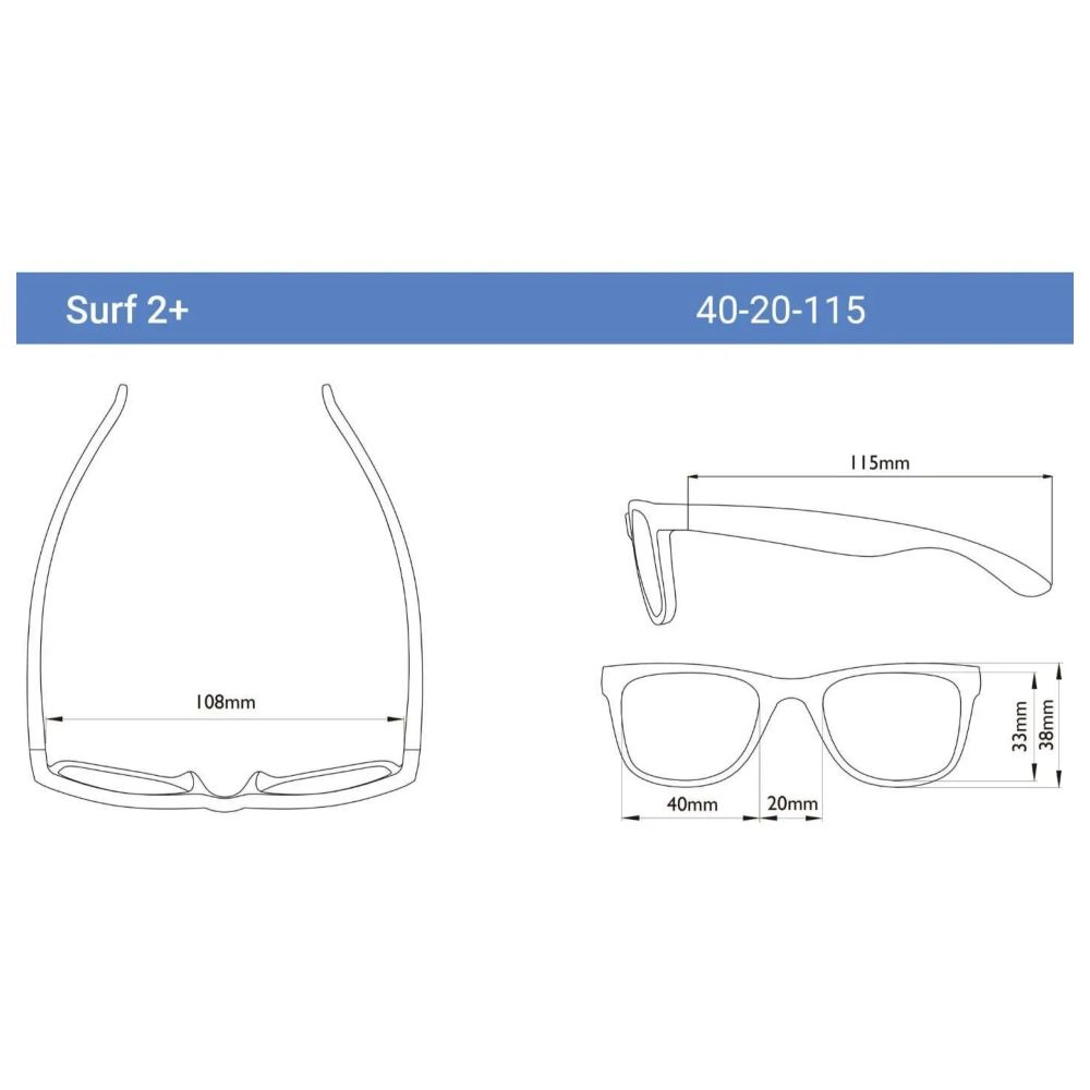 Real Shades - Surf Silver Mirror Lens Sunglasses - Steel Blue