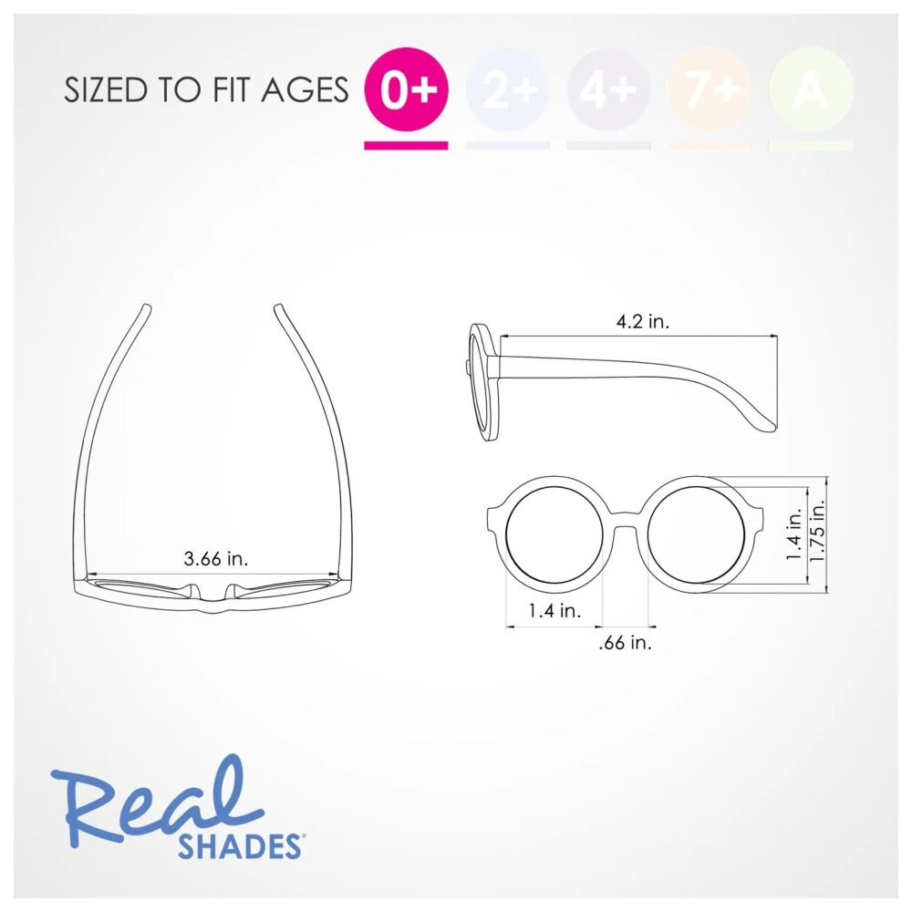 ريل شيدز - نظارة شمسية فايب بعدسات دخانية - أزرق بارد