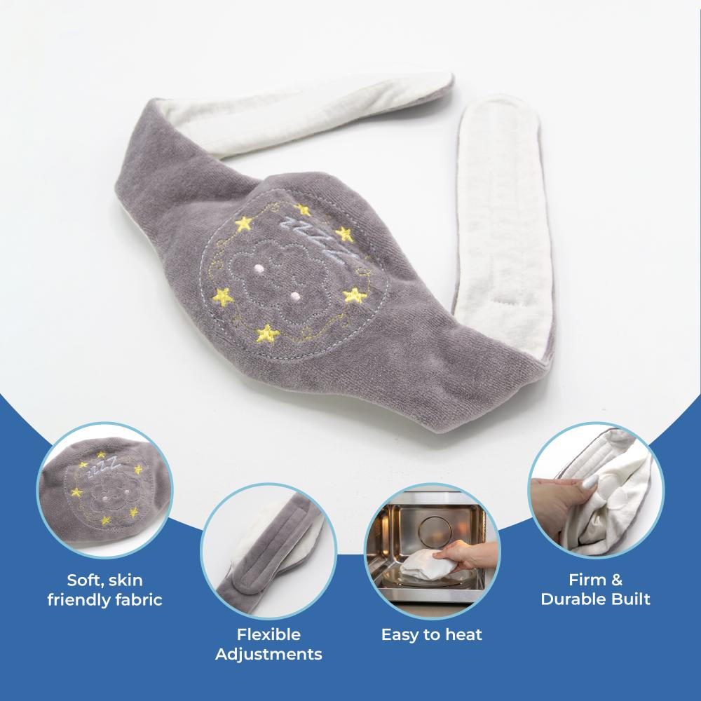 Babyjem - Baby Colic Relief Belt with Natural Cherry Seeds - Grey