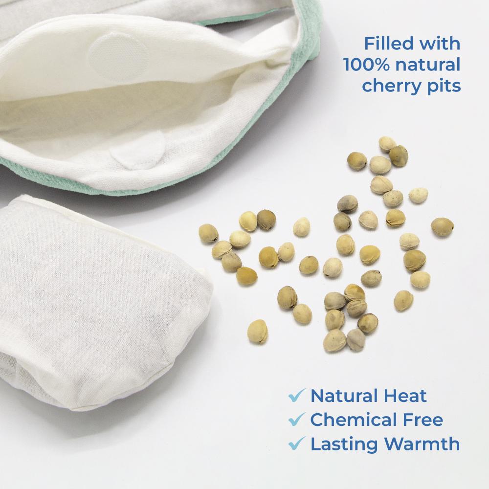 بيبي جيم - حزام تخفيف المغص للأطفال مع بذور الكرز الطبيعية - أخضر