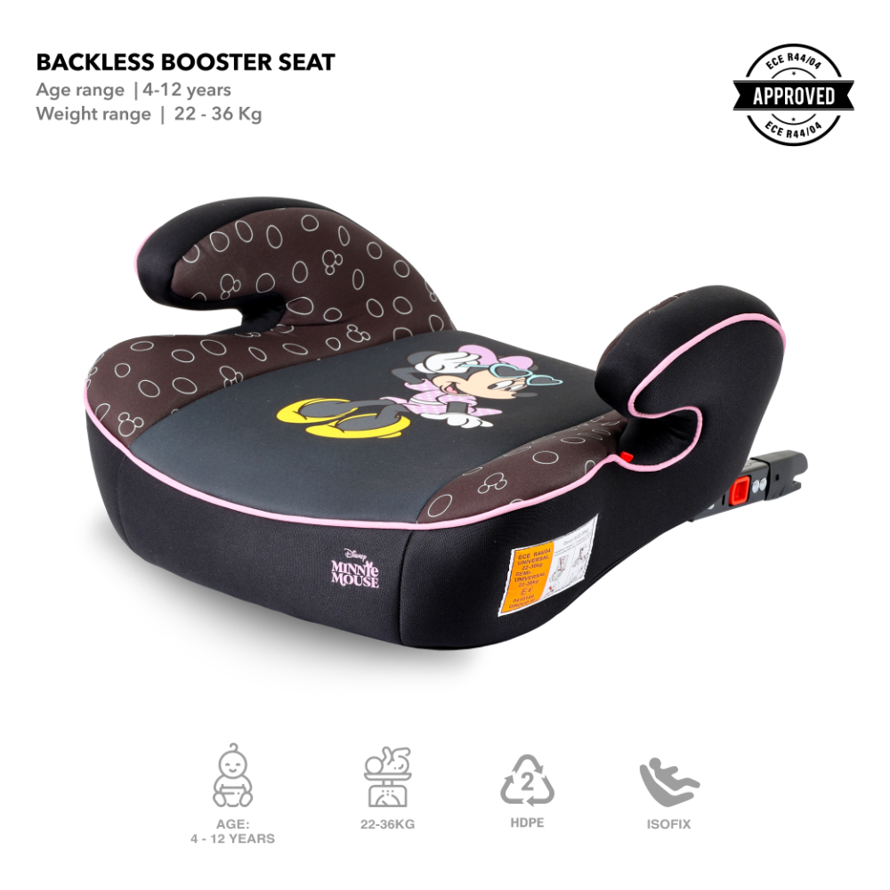 Disney - Minnie Mouse Kids Booster Seat - Brown