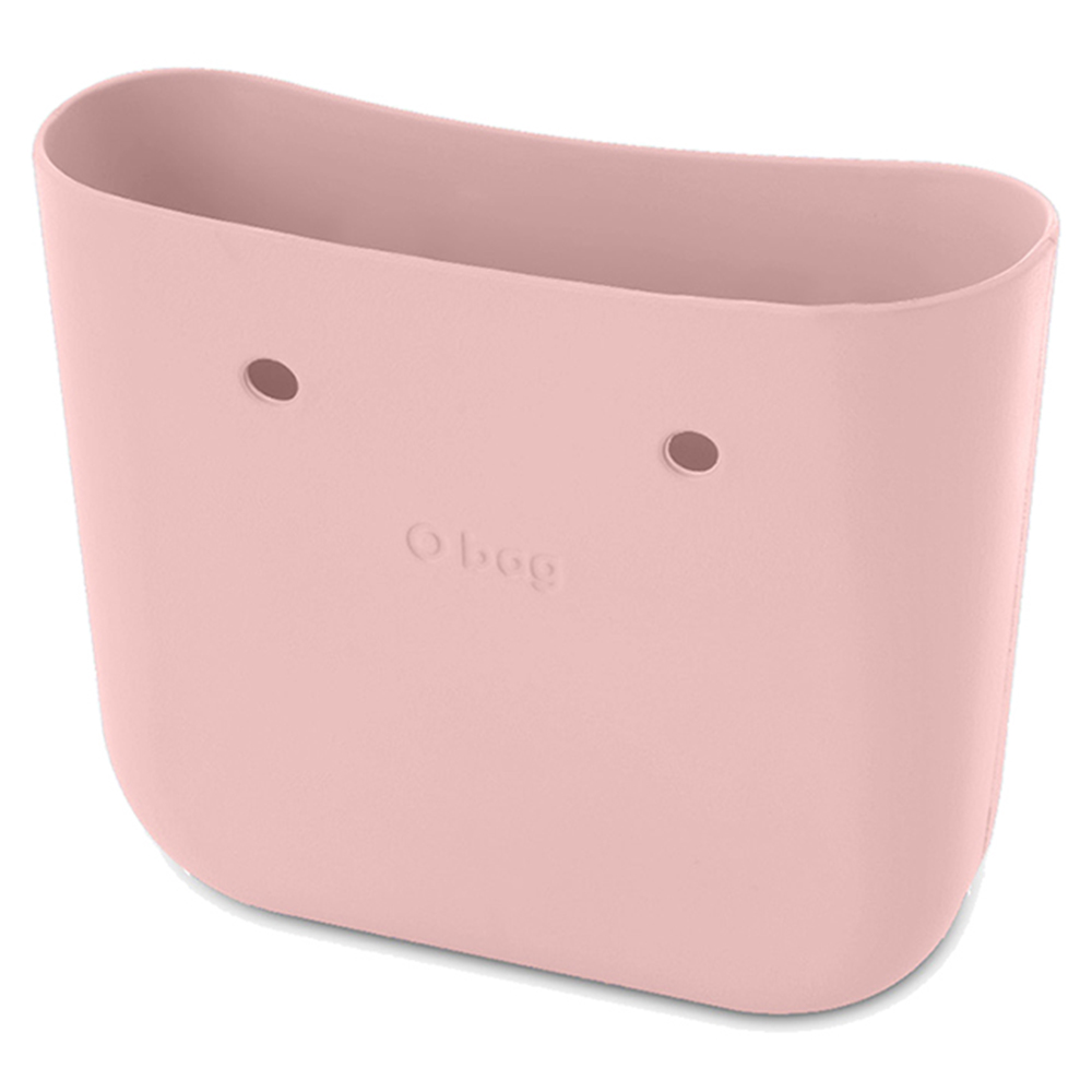 O Bag - Mini XL Bag With Fabric Canvas Sand Inner & Long Rope Handles Natural - Rosa Smoke