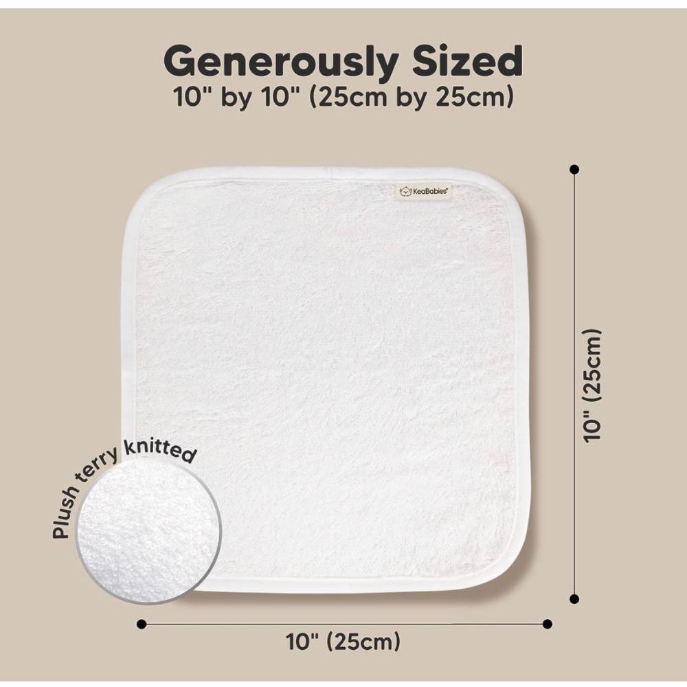كيا بيبيز - منشفة صغيرة خيزران - أبيض