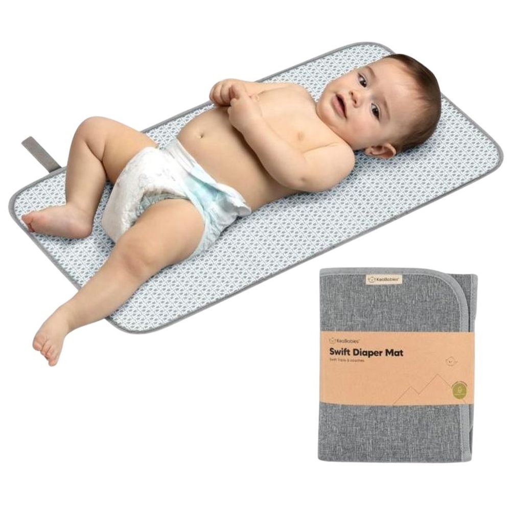 كبابيز - حصيرة غيار حفاضات سويفت - رمادي كلاسيكي