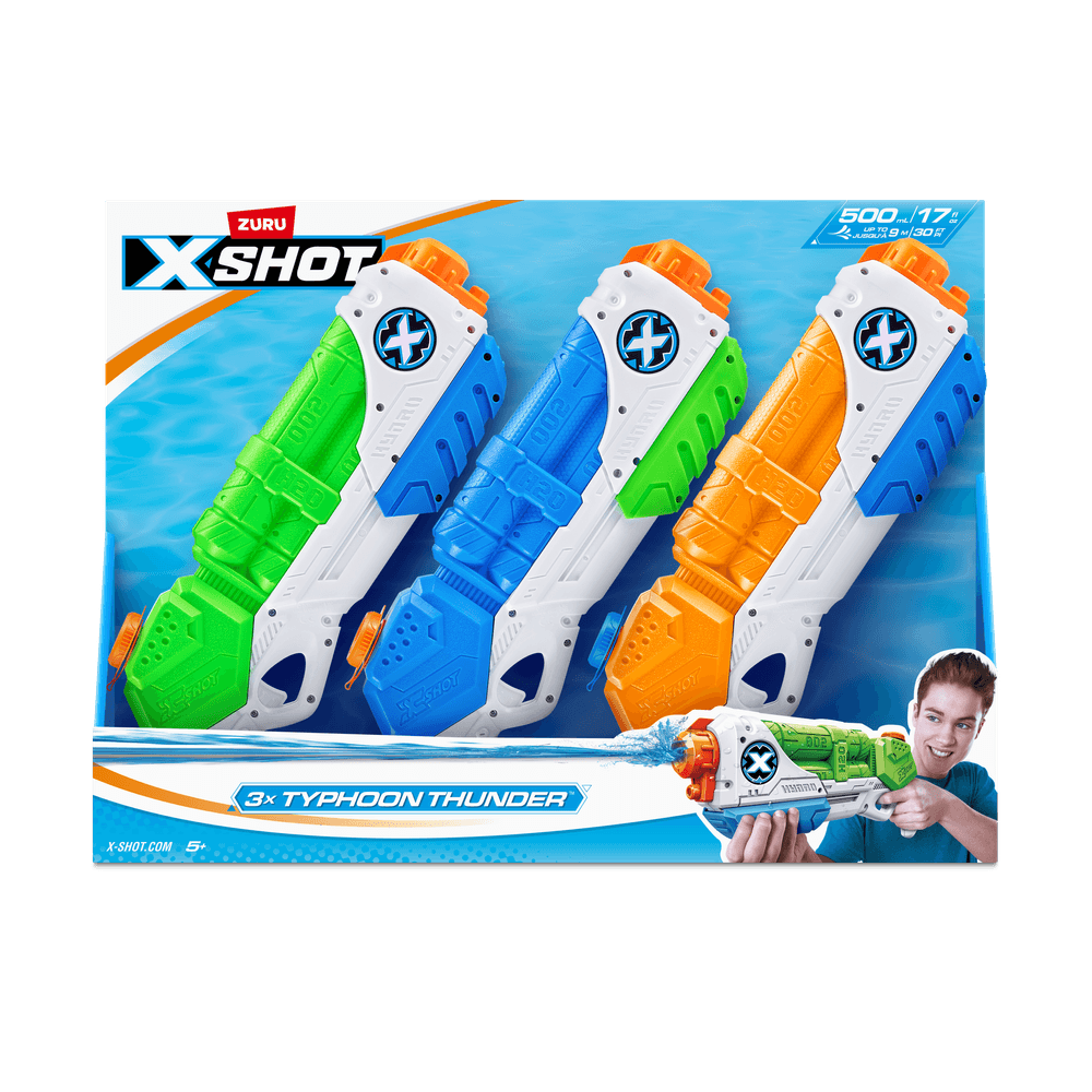 X-Shot - Typhoon Thunder Water Blaster - Multicolor - Medium - 3 Pcs