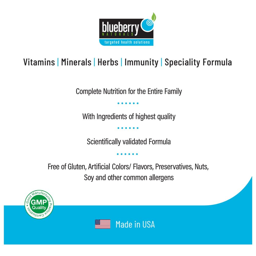 Blueberry Naturals - Easy Iron 25 Mg Tablets - 90 Pcs