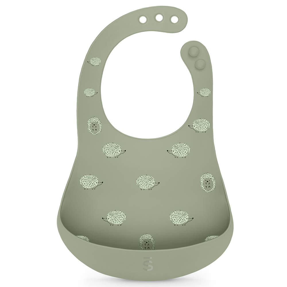 Suavinex - Silicone Bibs - Grey/Green - 2pcs