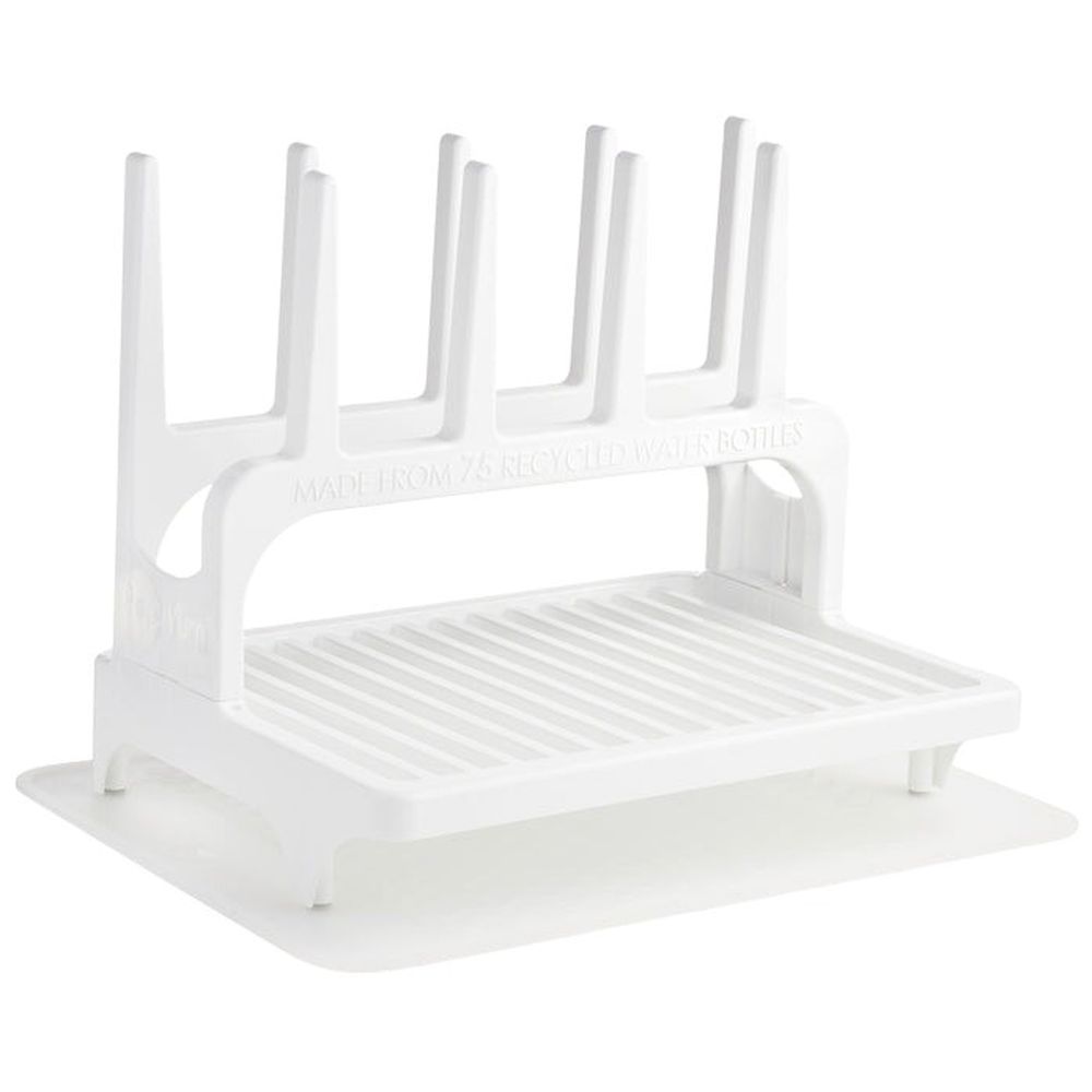 PopYum - Space Saving Drying Rack With Drying Mat - White