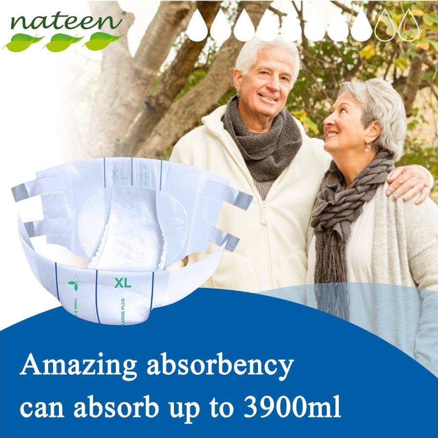 ناتين - حفاضات كبار ماكسي سوفت بلس ألترا كومبي - كبير جدًا - 10 حفاضات