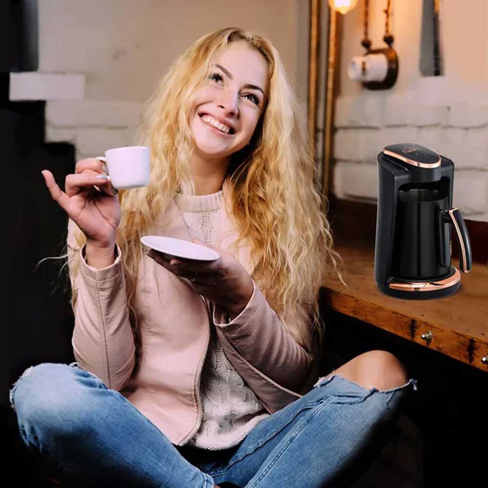 Any Morning - Turkish Coffee Maker With Pot - Black - 400W