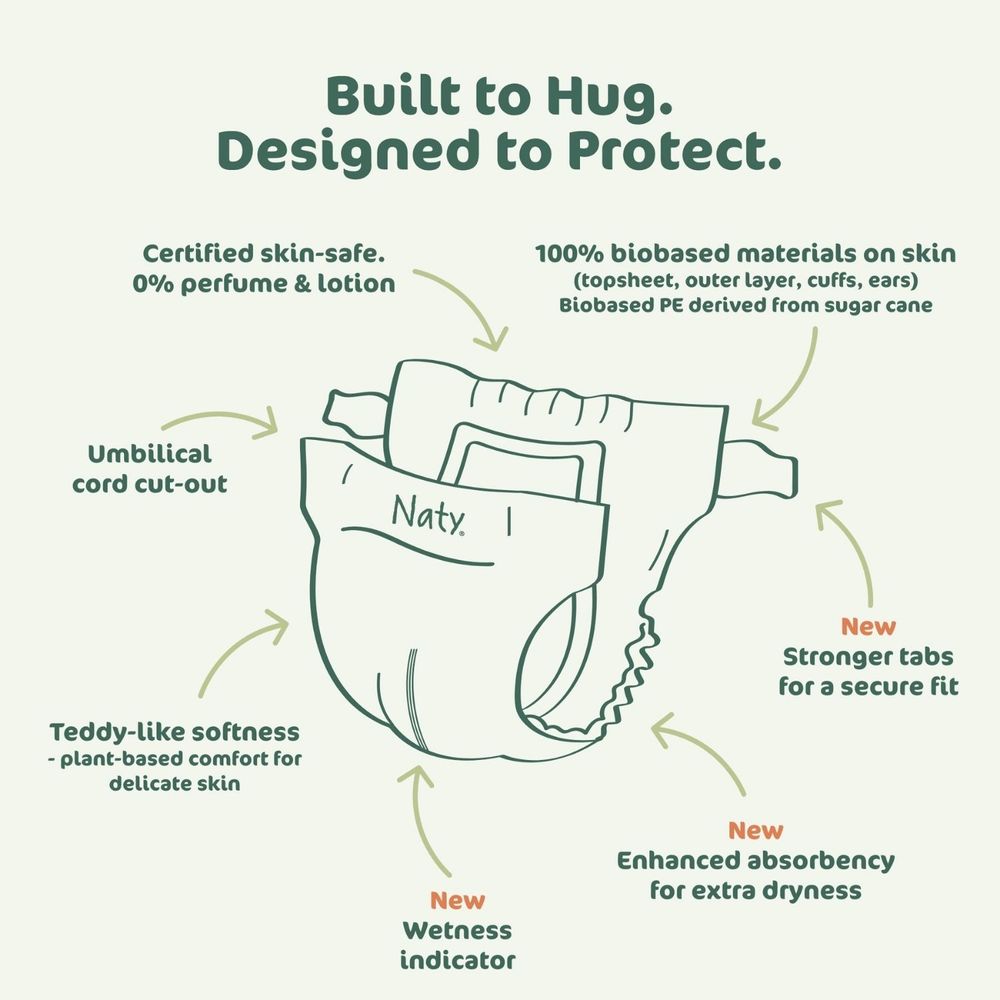 Naty Baby Diapers - Size 1 - 2-5 kg - 25 Pcs