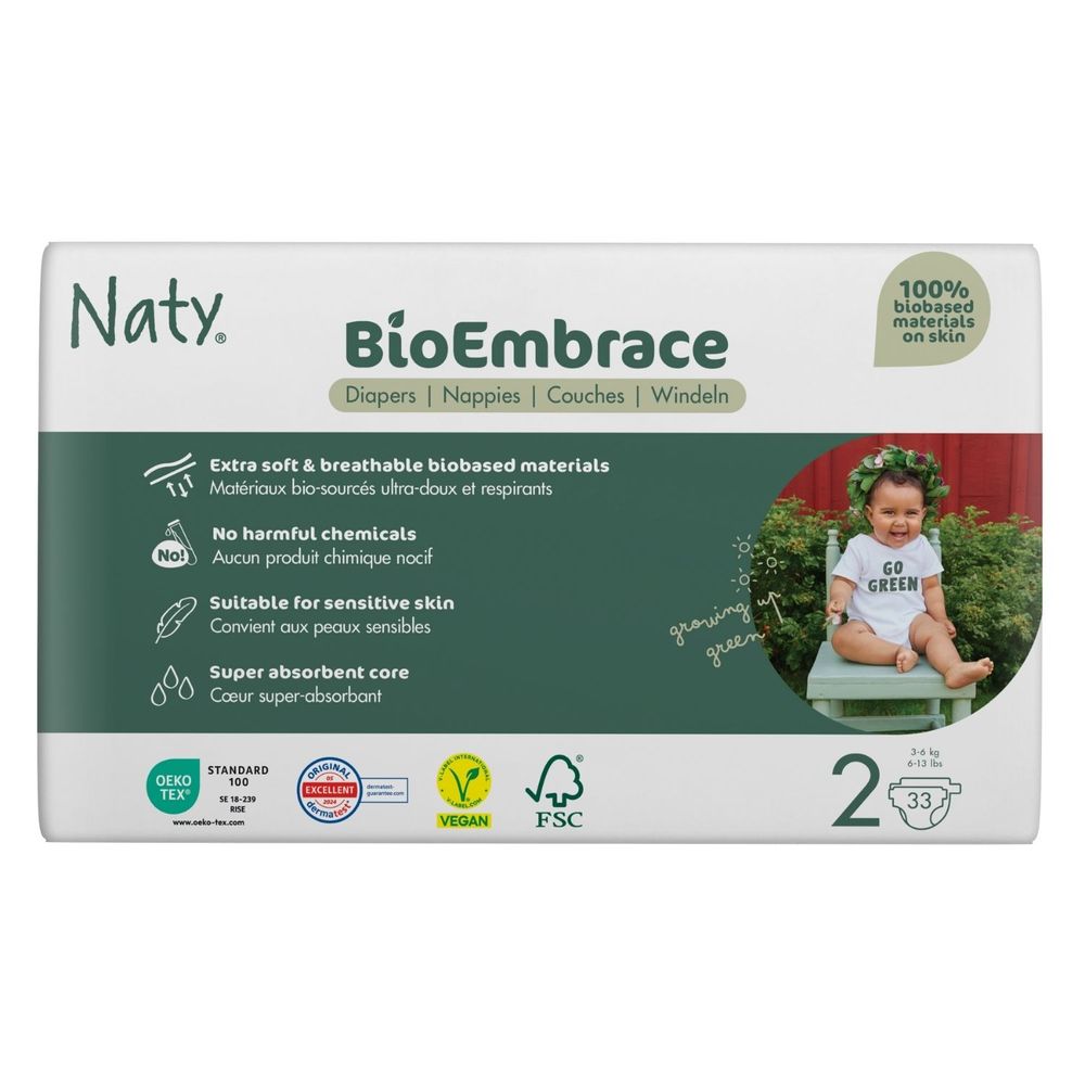 Naty Baby Diapers - Size 2 - 3-6 kg - 33 Pcs