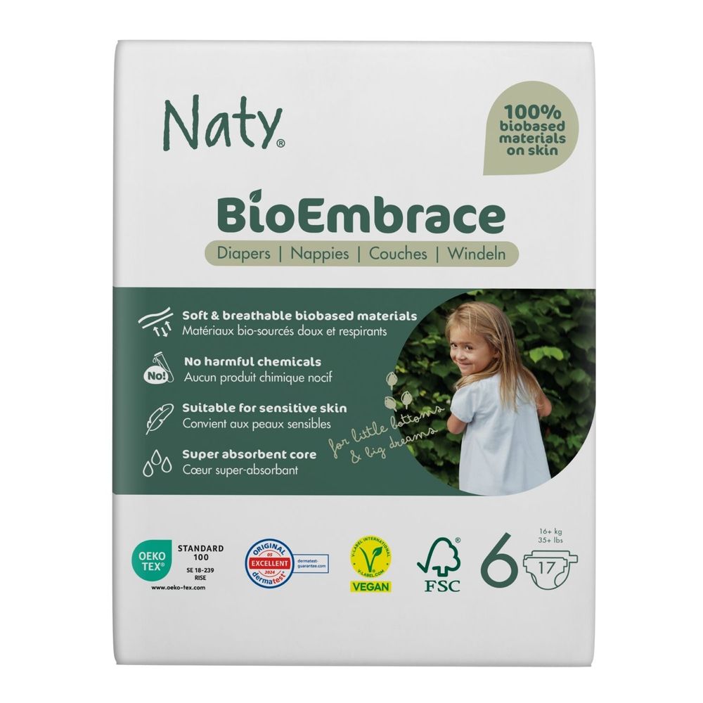 Naty Baby Diapers - Size 6 - 16+ kg - 17 Pcs