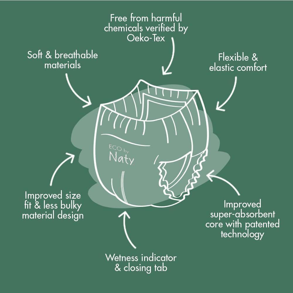 Naty - Eco Pull-On Nappy Pants - Size 7 - 17 Plus Kg - 16 Pcs