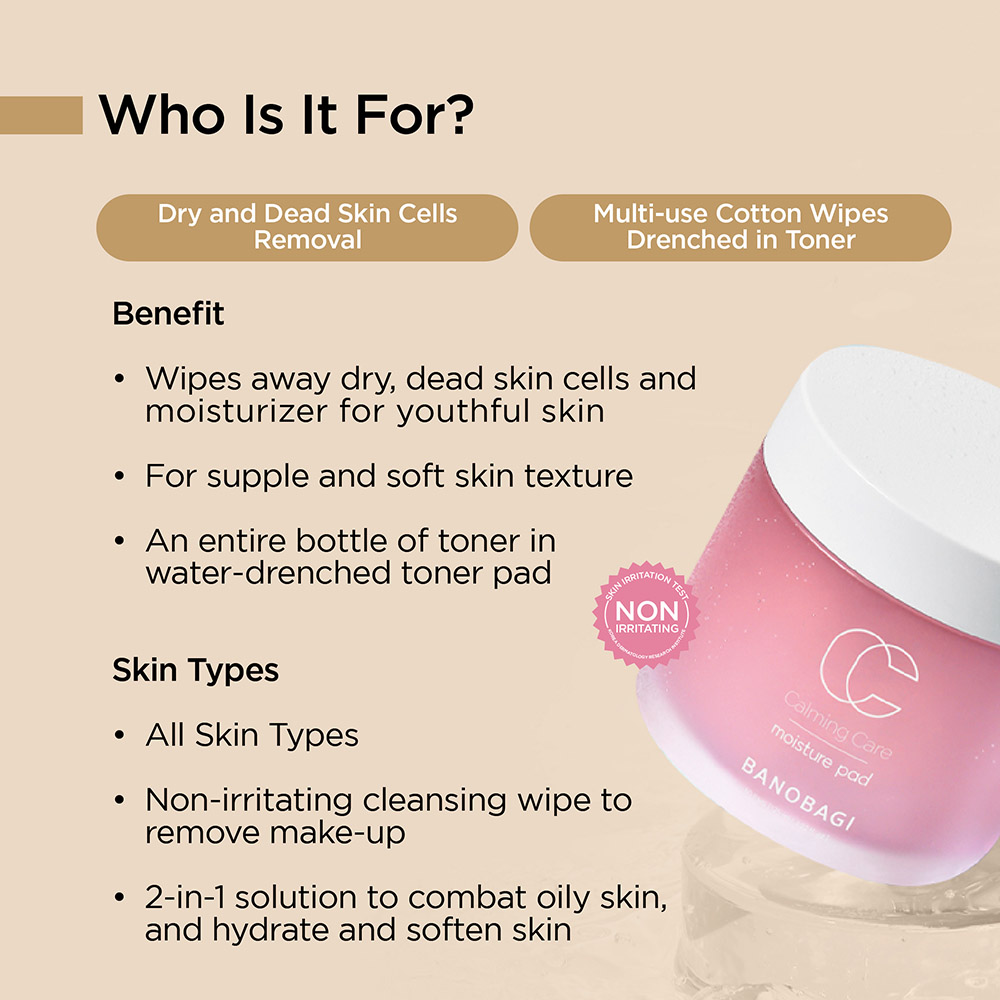 Banobagi - Calming Care Moisture Pad - 125ml - 60pcs