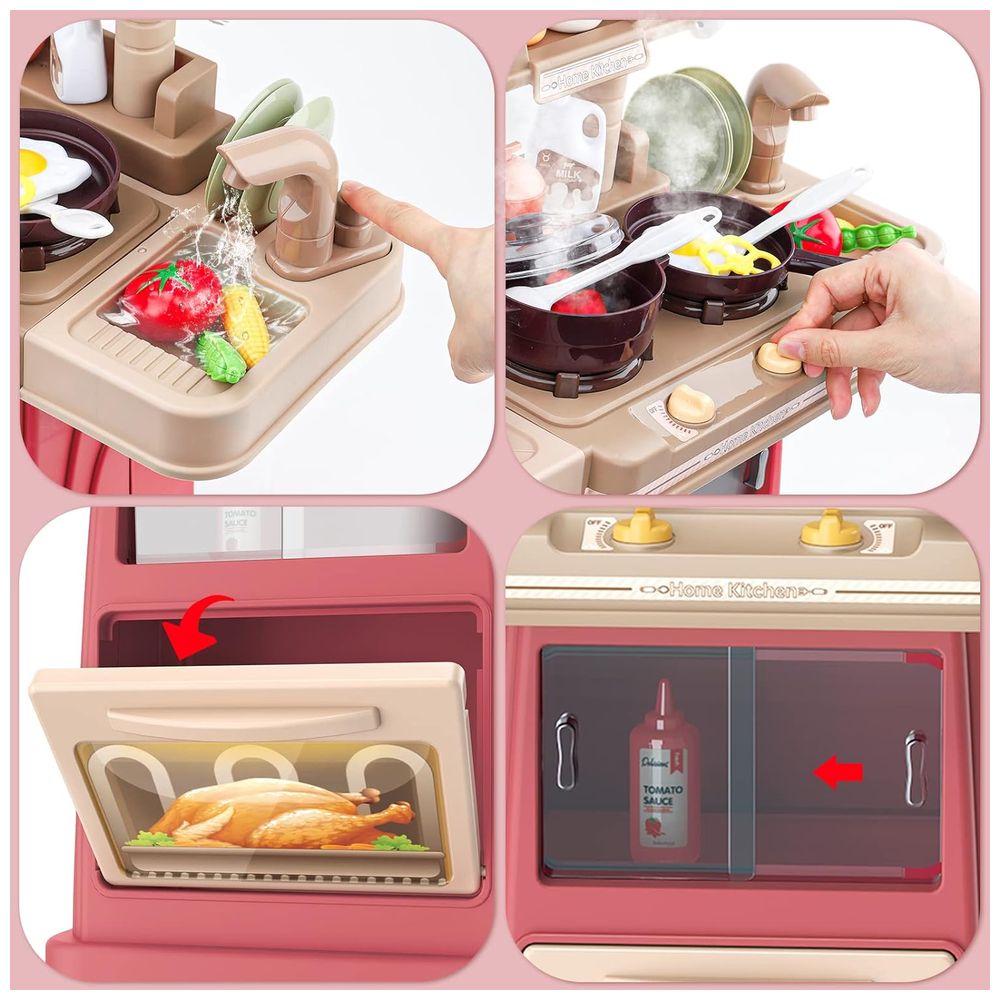 Little Angel Kid's Kitchen Playset Toys With Light & Sound - 30pcs