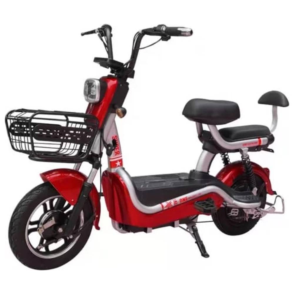 ميجاويلز - دراجة تسوق كهربائية بمساعدة دواسة متقدمة - أحمر