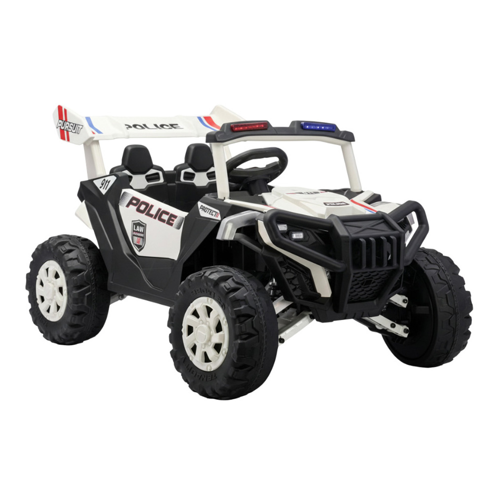 Megastar - Kids Police Night Patrol 2 Seater RC Ride-On Car - 12 V