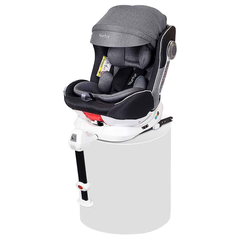 نيرتشر - مقعد سيارة ليبرتي للأطفال 4 في 1 ايزو فيكس 10 مع مظلة - رمادي
