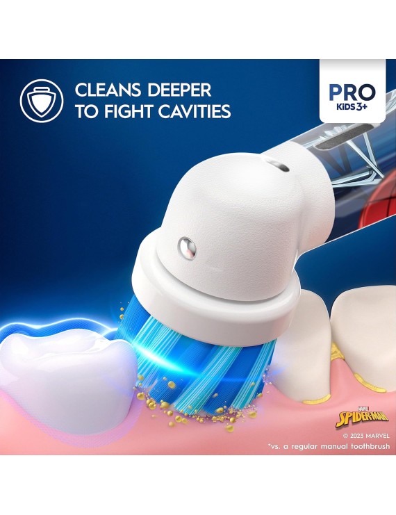 Oral B - Spiderman Vitality 300 Kids Rechargeable Toothbrush - Blue/Red