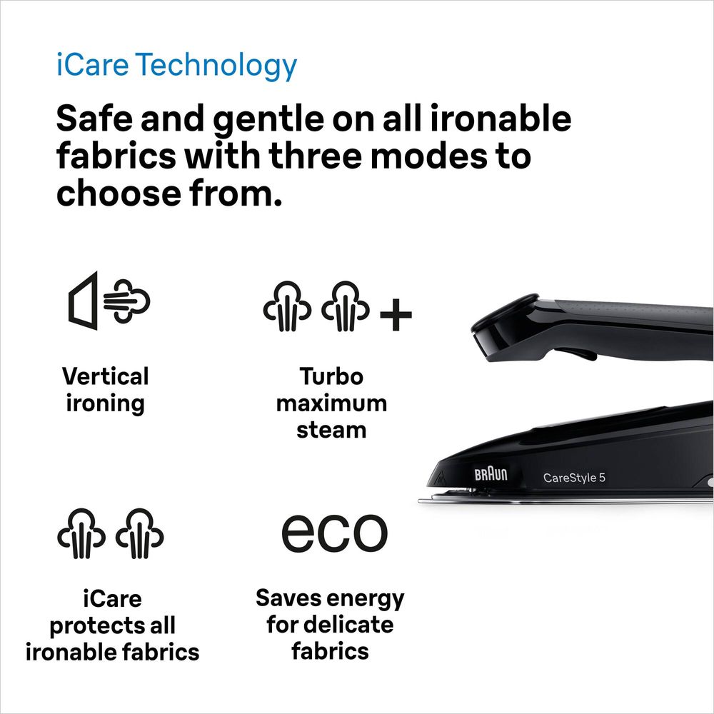 Braun IS5249BK Carestyle 5 Steam Generator Iron - Black - 2400W