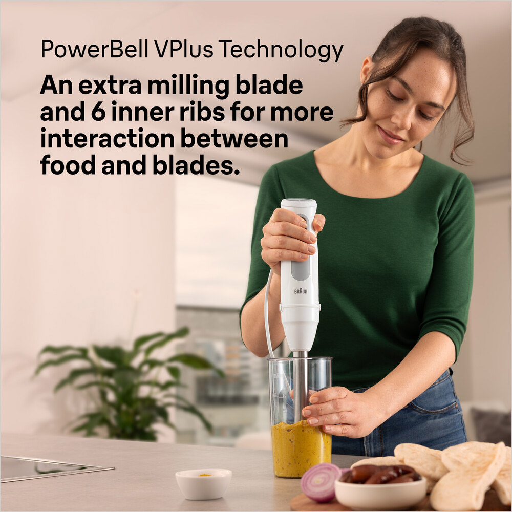 خلاط يدوي براون ملتي كويك 5 - أبيض - قطعتين