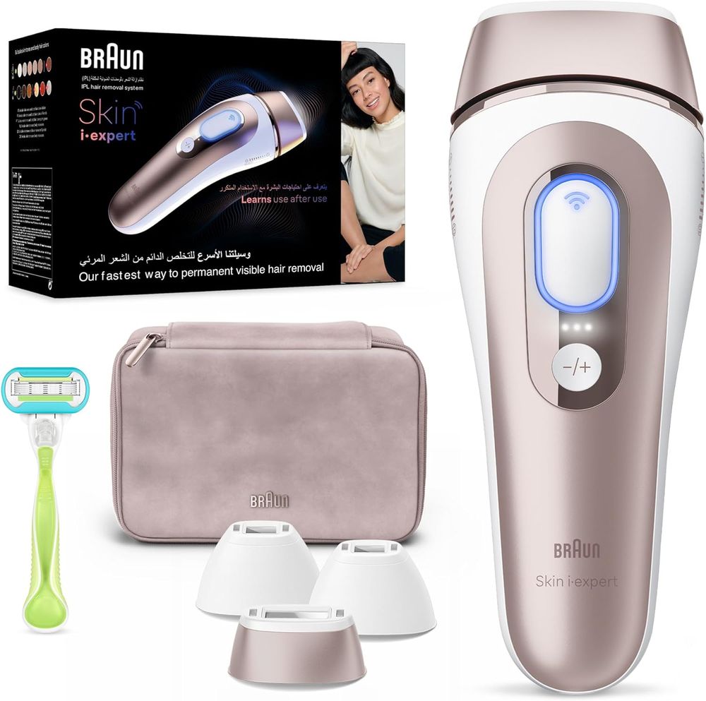 Braun IPL Skin I Expert Hair Removal With Pouch, Venus Razor And 3 Heads