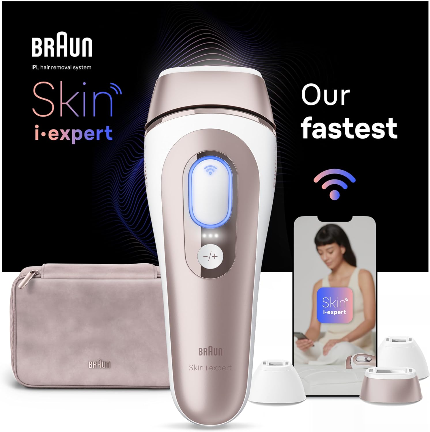 Braun IPL Skin I Expert Hair Removal With Pouch, Venus Razor And 3 Heads