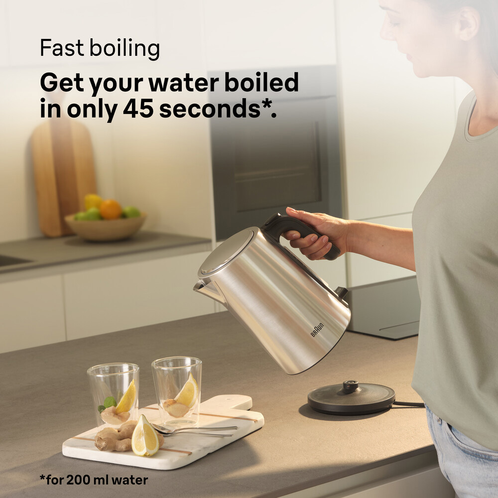 Braun Identity Stainless Steel Kettle - Black