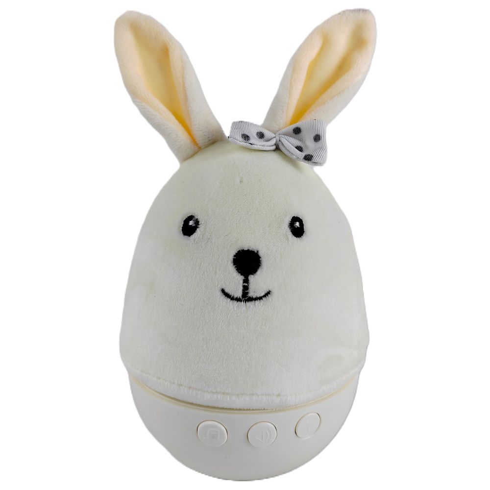 Baby Sunki - Plush Rabbit With Light & Music - White - 15 cm
