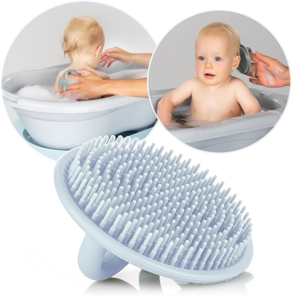 لوكو - أداة تدليك فروة رأس الأطفال من السيليكون - أزرق فاتح