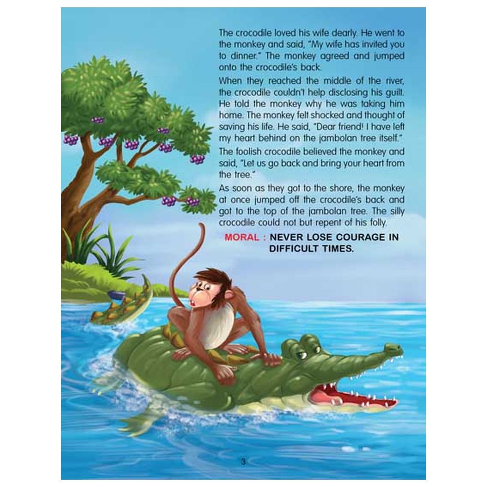 A Monkey & A Crocodile Moral Story Book