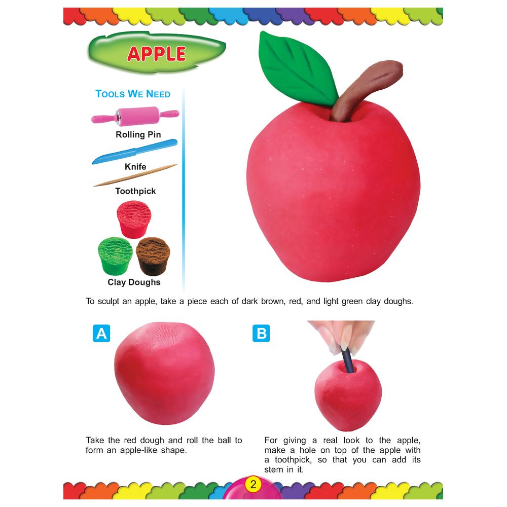 كتاب - Fun With Clay Modelling Fruits - Book 1