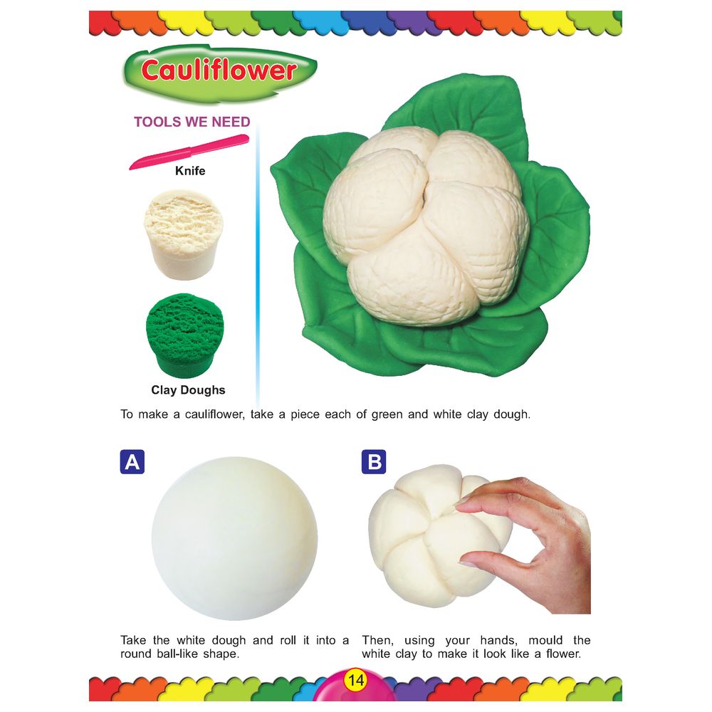 كتاب - Fun With Clay Modelling Vegetables - Book 2