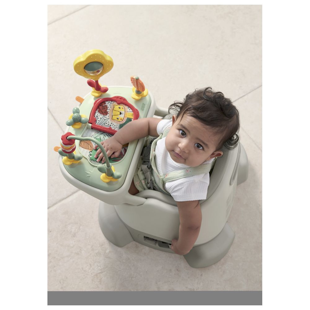ماماز & باباز - كرسي داعم للأطفال 3 في 1 بيبي باغ مع  صينية أنشطة - رمادي
