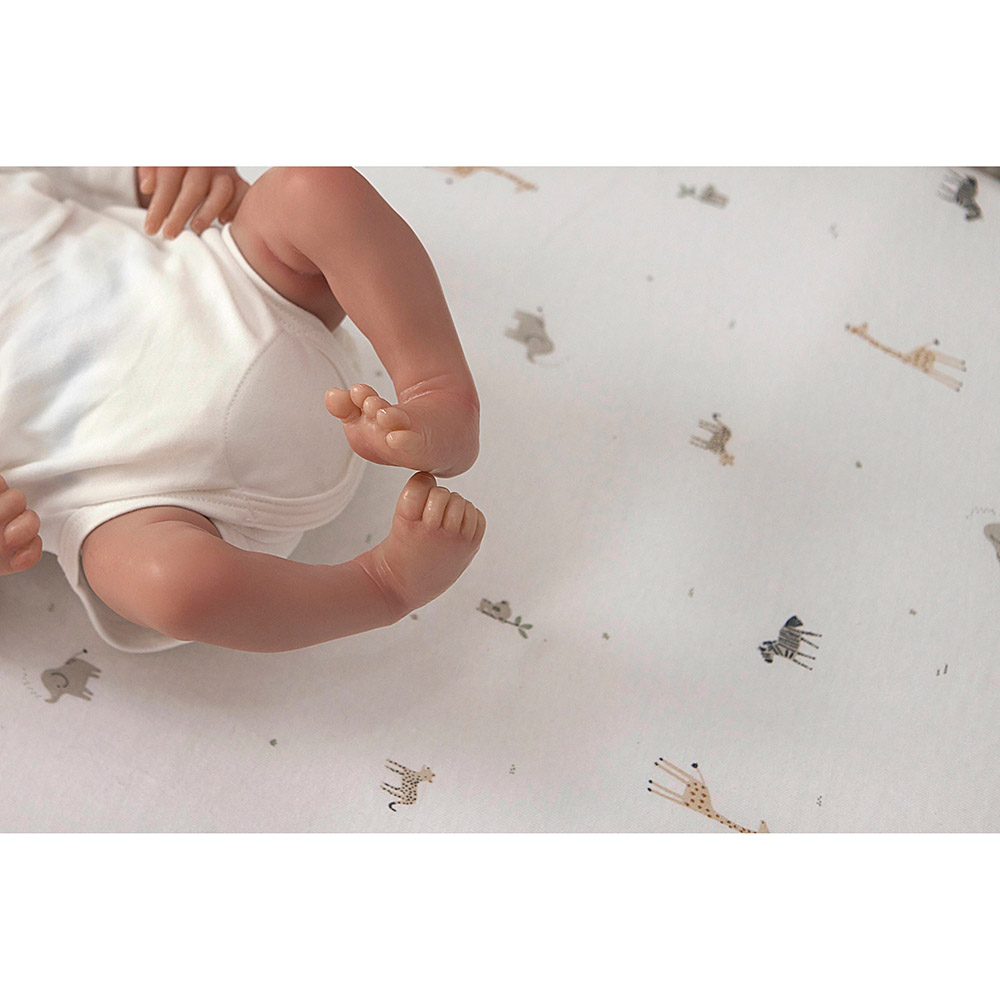 بيبي إيليغانس - غطاء جيرسي لفرشة مهد المواليد - سفاري - عدد 2