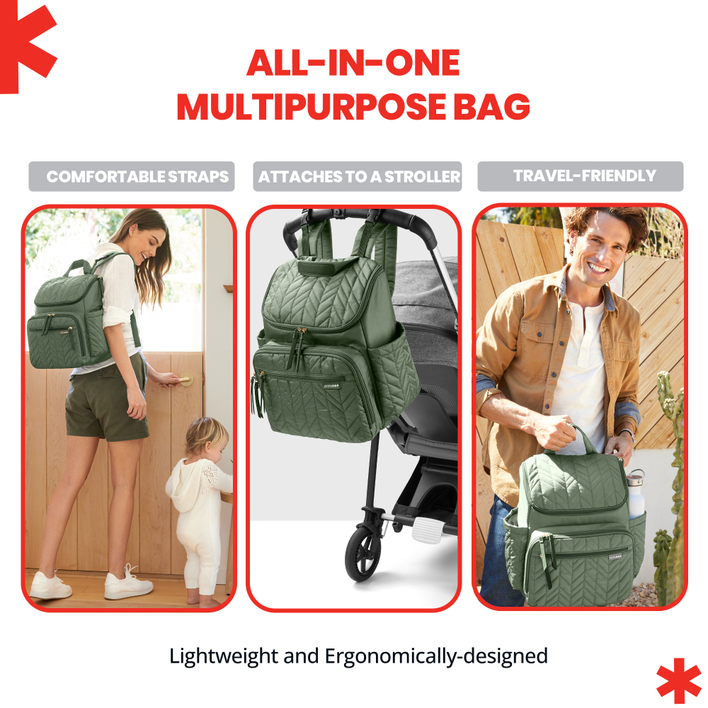 SkipHop - Forma Diaper Backpack - Sage