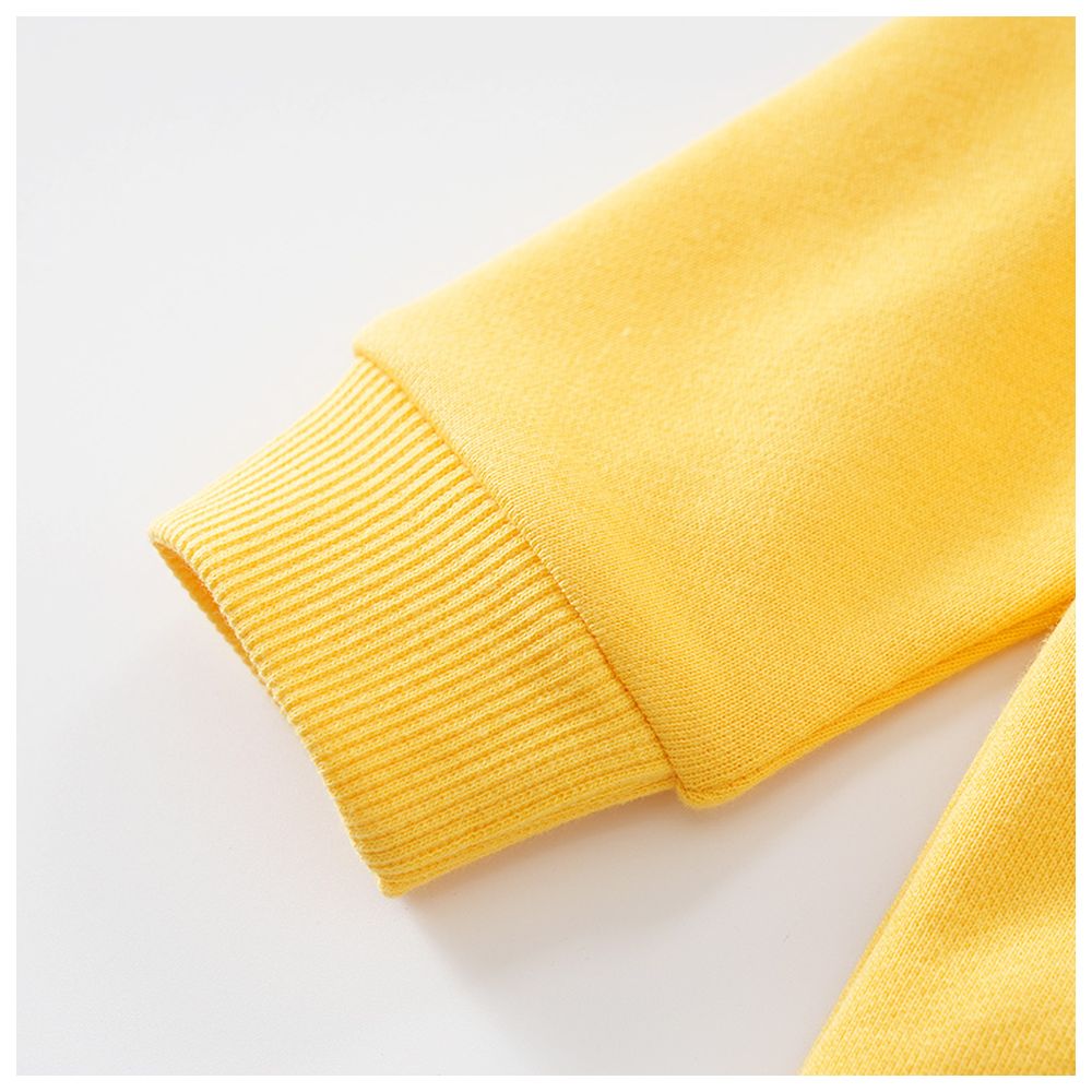 Sugar Rush - Printed Hooded Full Sleeves Sweatshirt - Yellow