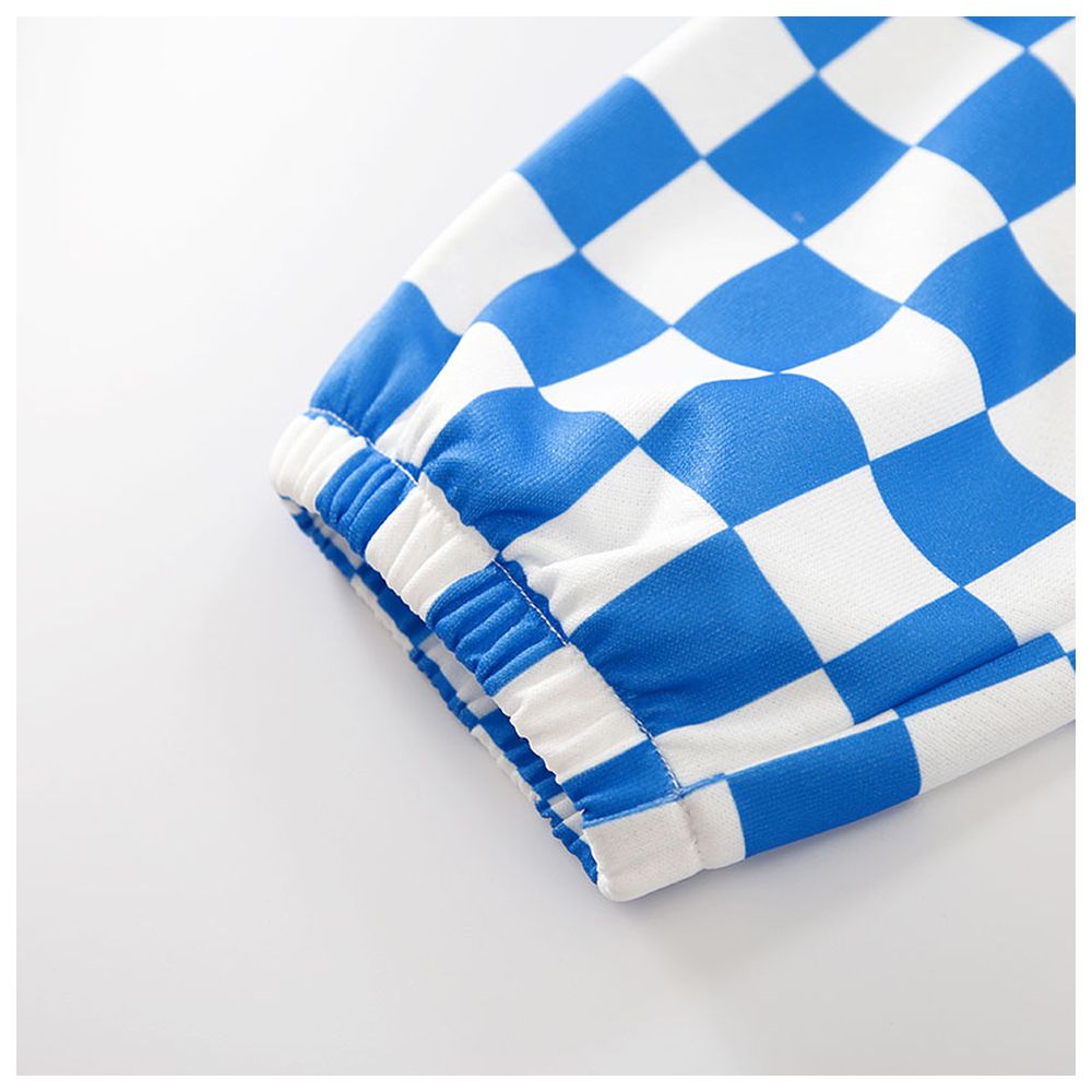 Sugar Rush - Checked Regular Joggers - Blue