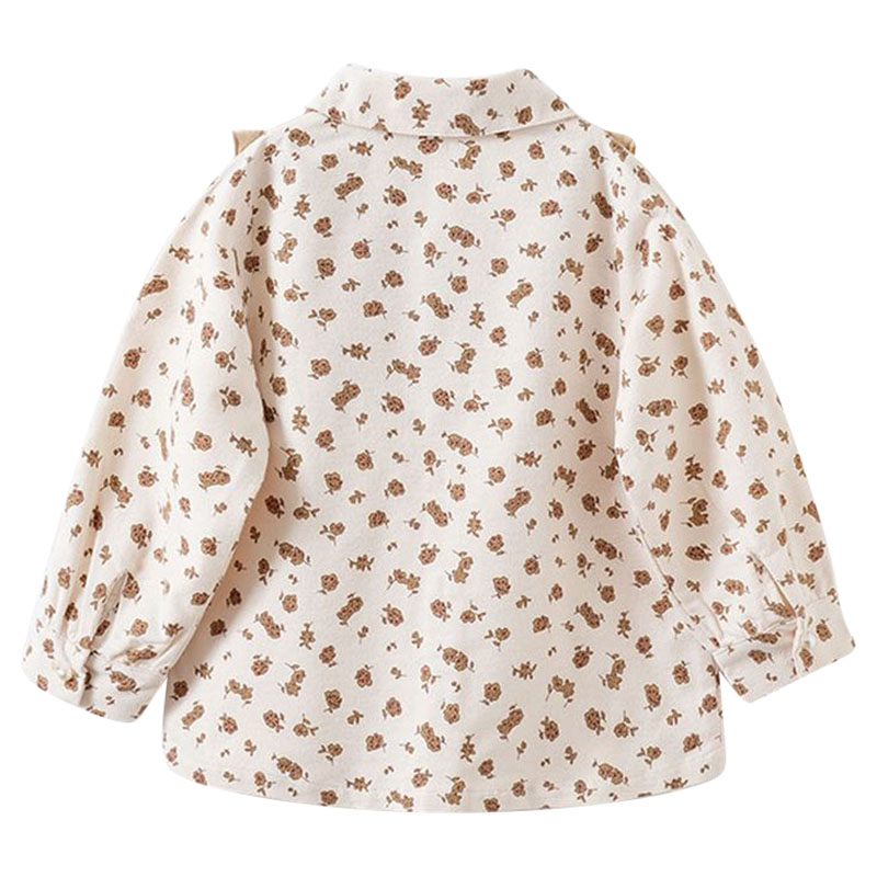 شوغر راش - قميص كلاسيكي مورد بأكمام طويلة - كاكي