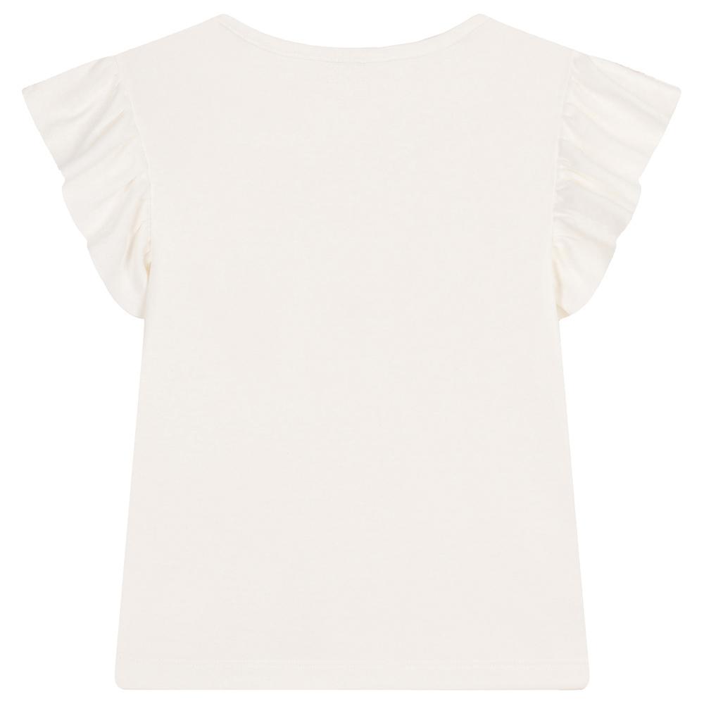 بيتي باتو - تي شيرت قطني للبنات - أبيض