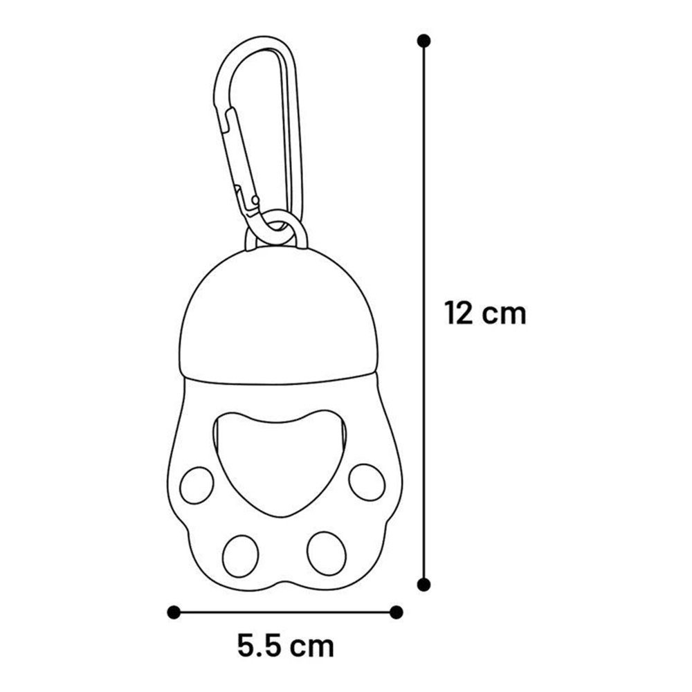 أمشي بيبي - موزع أكياس التخلص من الحفاضات مع 2 عبوة إعادة تعبئة - أبيض