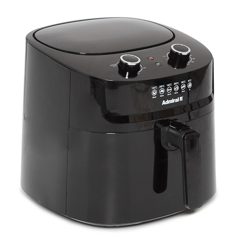 Admiral - Air Fryer With Frying Rack - Black - 6.1 L - 50-60Hz