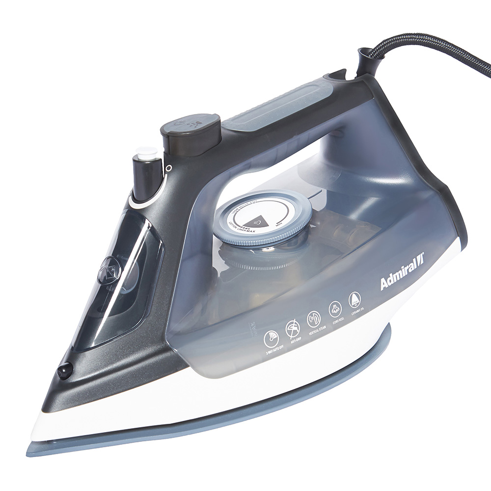 Admiral - Mechanical Steam Iron - Black/White - 350 ml - 2800 W