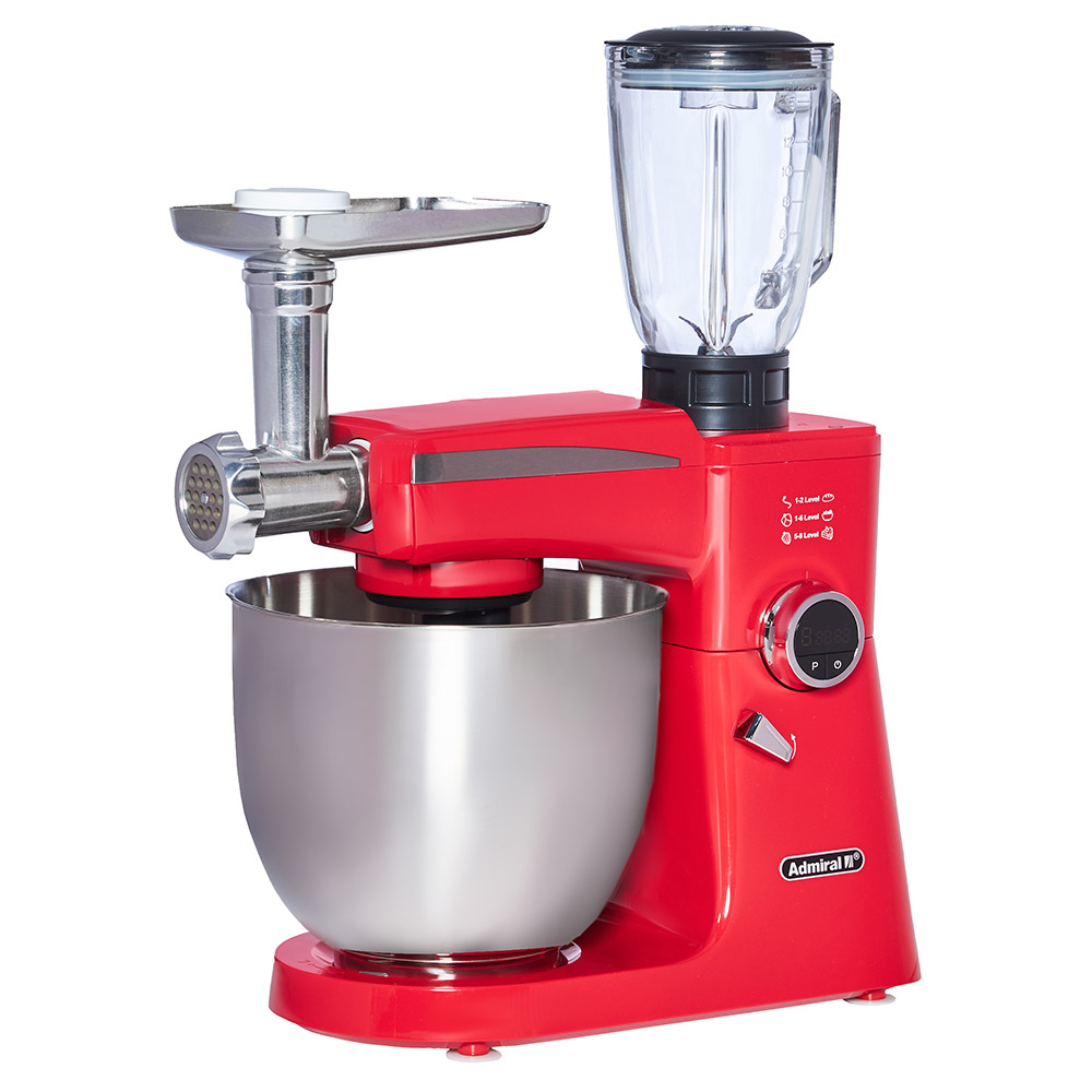 Admiral - 3-In-1 Electric Stand Mixer - Red - 10 L - 50-60Hz